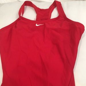 Red Nike bathing suit